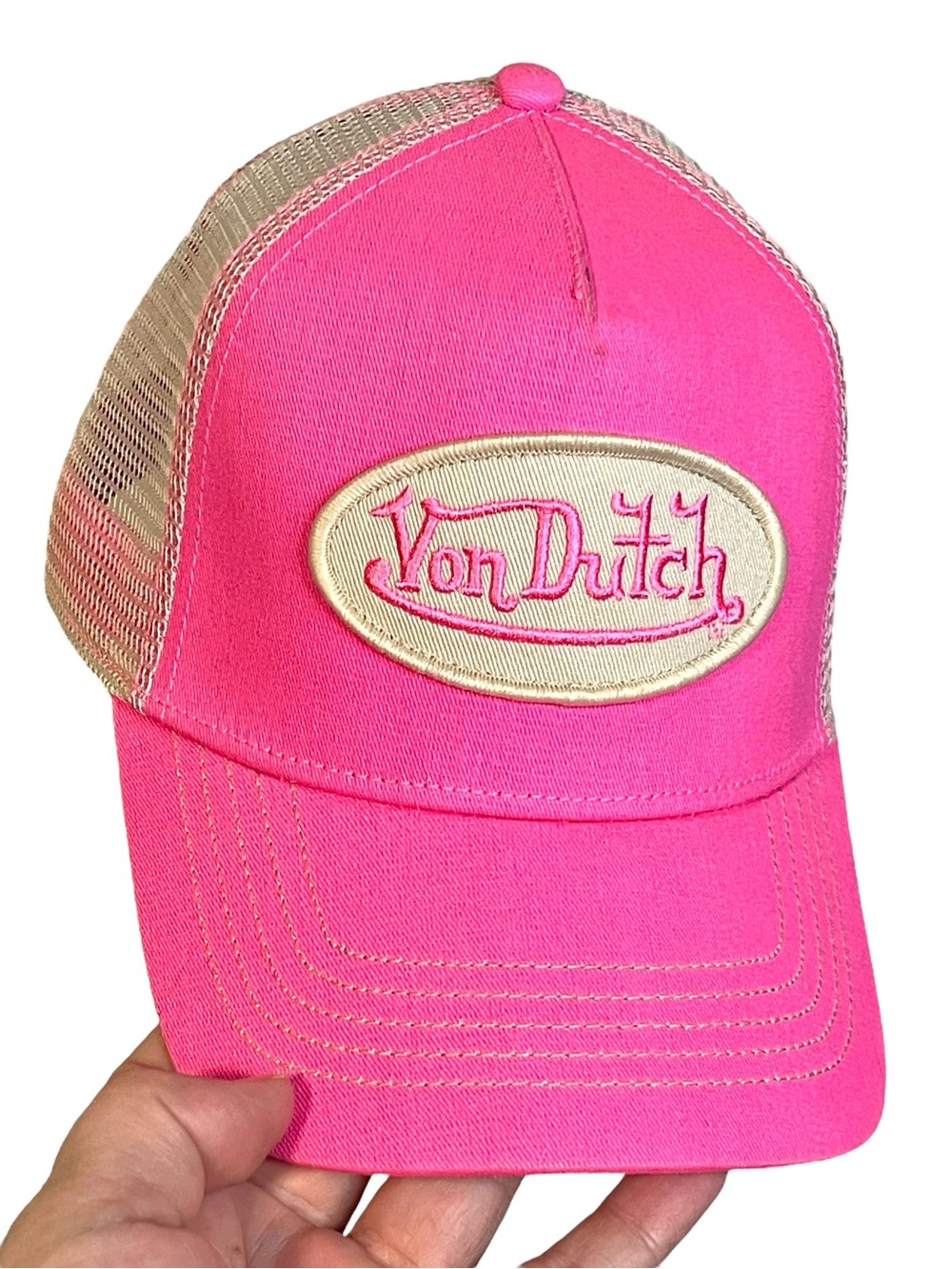 Von Dutch hot pink mesh SnapBack hat